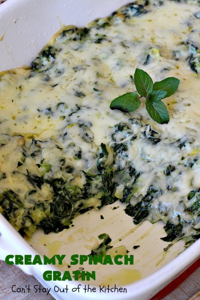 Creamy Spinach Gratin Can't Stay Out of the Kitchen