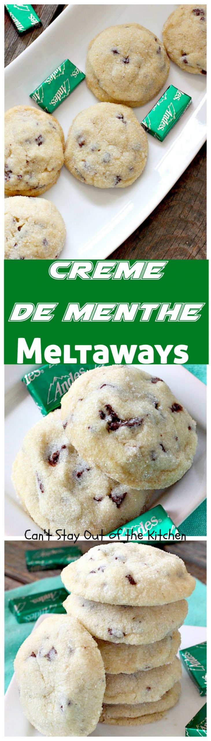 Creme de Menthe Meltaways | Can't Stay Out of the Kitchen