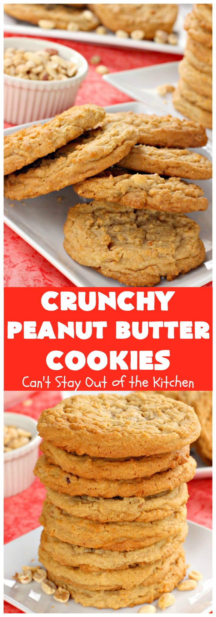 Crunchy Peanut Butter Cookies | Can't Stay Out of the Kitchen