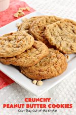 Crunchy Peanut Butter Cookies – Can't Stay Out Of The Kitchen