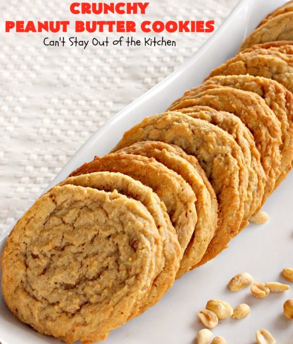 Crunchy Peanut Butter Cookies – Can't Stay Out Of The Kitchen