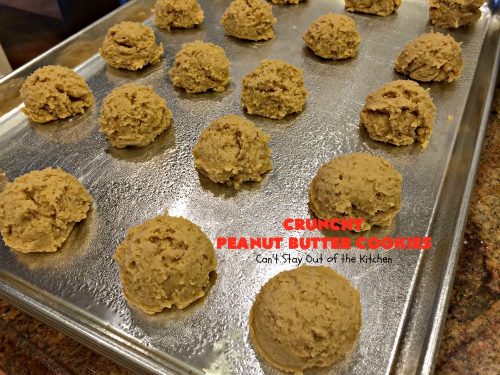 Crunchy Peanut Butter Cookies – Can't Stay Out Of The Kitchen