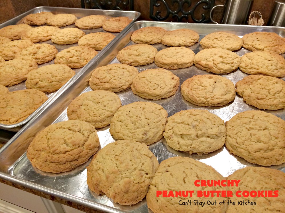 Crunchy Peanut Butter Cookies – Can't Stay Out Of The Kitchen