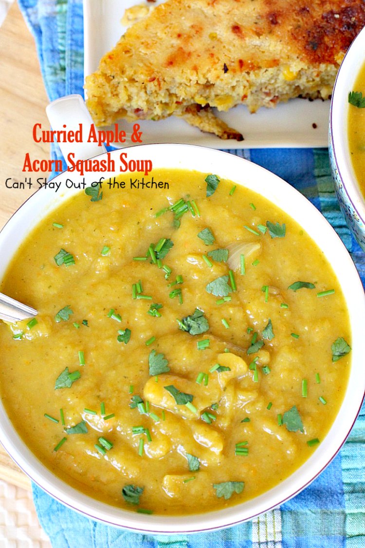 Curried Apple and Acorn Squash Soup – Can't Stay Out of the Kitchen
