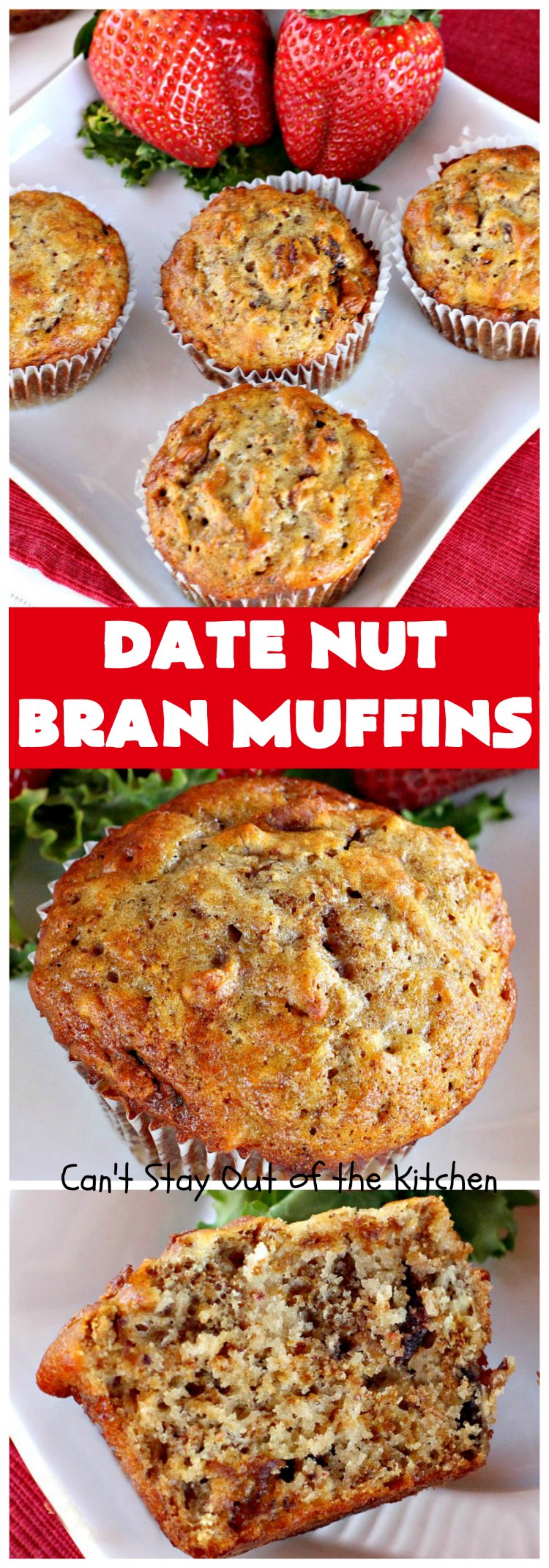 Date Nut Bran Muffins | Can't Stay Out of the Kitchen