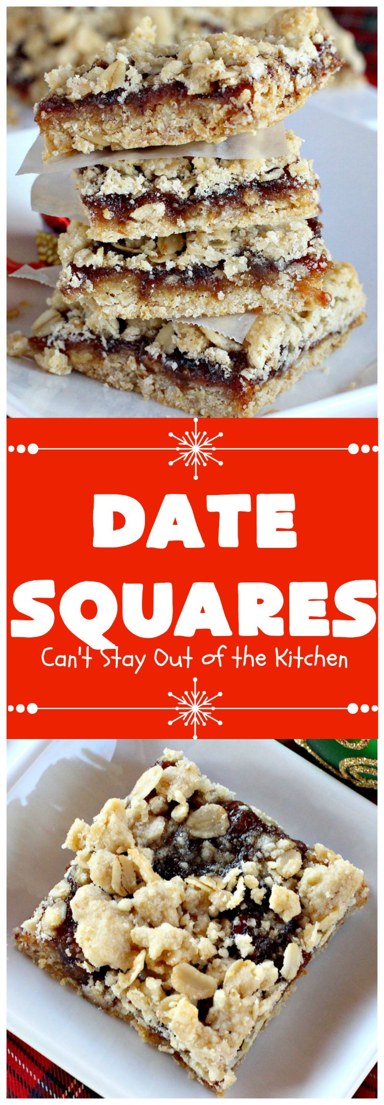 Date Squares | Can't Stay Out of the Kitchen