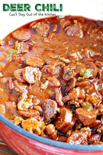 Deer Chili | Can't Stay Out of the Kitchen | fantastic #chili recipe that's quick and easy. #glutenfree #venison #Tex-Mex