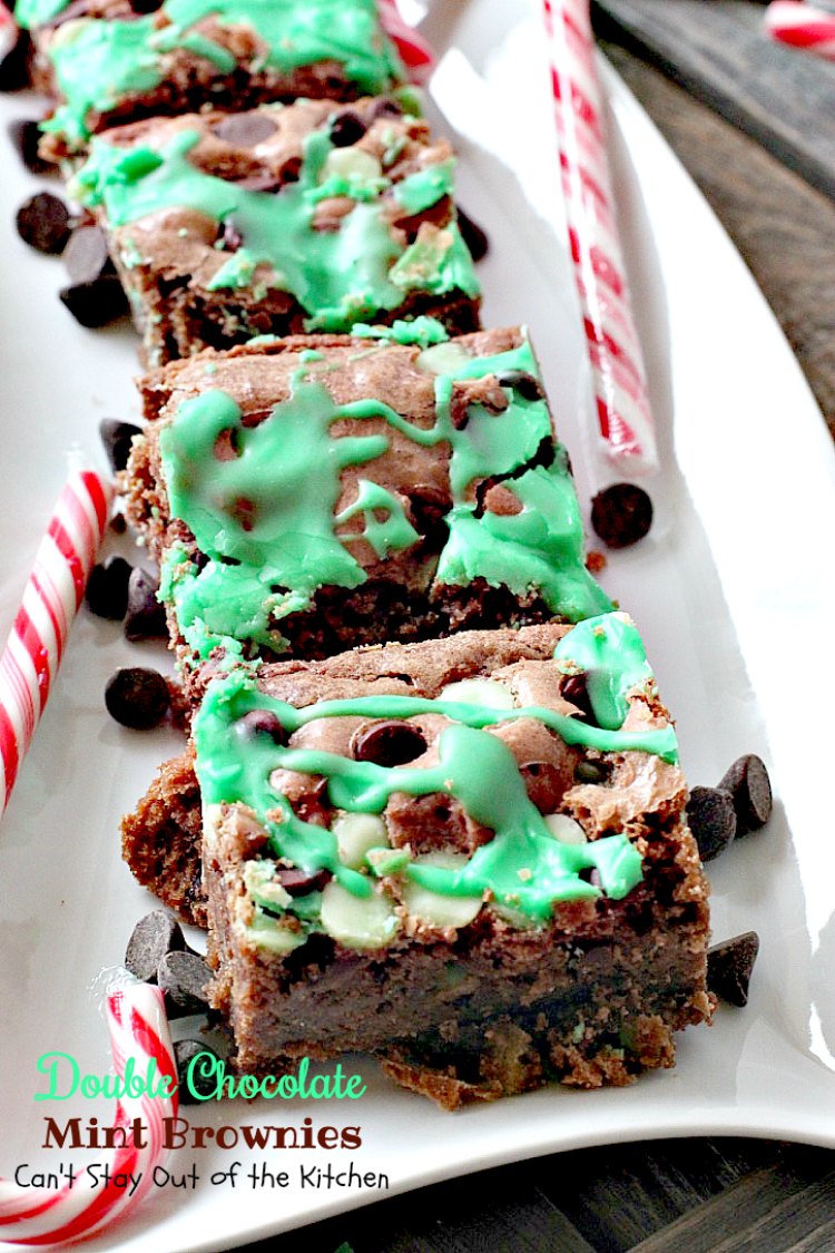 Double Chocolate Mint Brownies – Can't Stay Out of the Kitchen