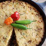 East Texas Mexican Cornbread | Can't Stay Out of the Kitchen | this fantastic layered #cornbread has a #GroundBeef layer in the middle that includes #CheddarCheese. The #cornbread layers include #CreamedCorn & #JalapeñoPeppers. Great for any #TexMex meal especially when served hot right out of the oven! #CincoDeMayo #Mexican #EastTexas #MexicanCornbread #EastTexasMexicanCornbread