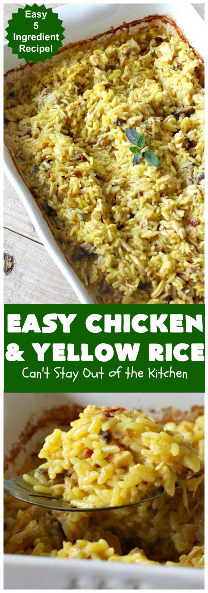 Easy Chicken and Yellow Rice – Can't Stay Out of the Kitchen