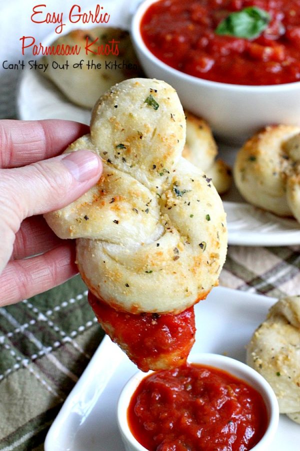 Easy Garlic Parmesan Knots | Can't Stay Out of the Kitchen