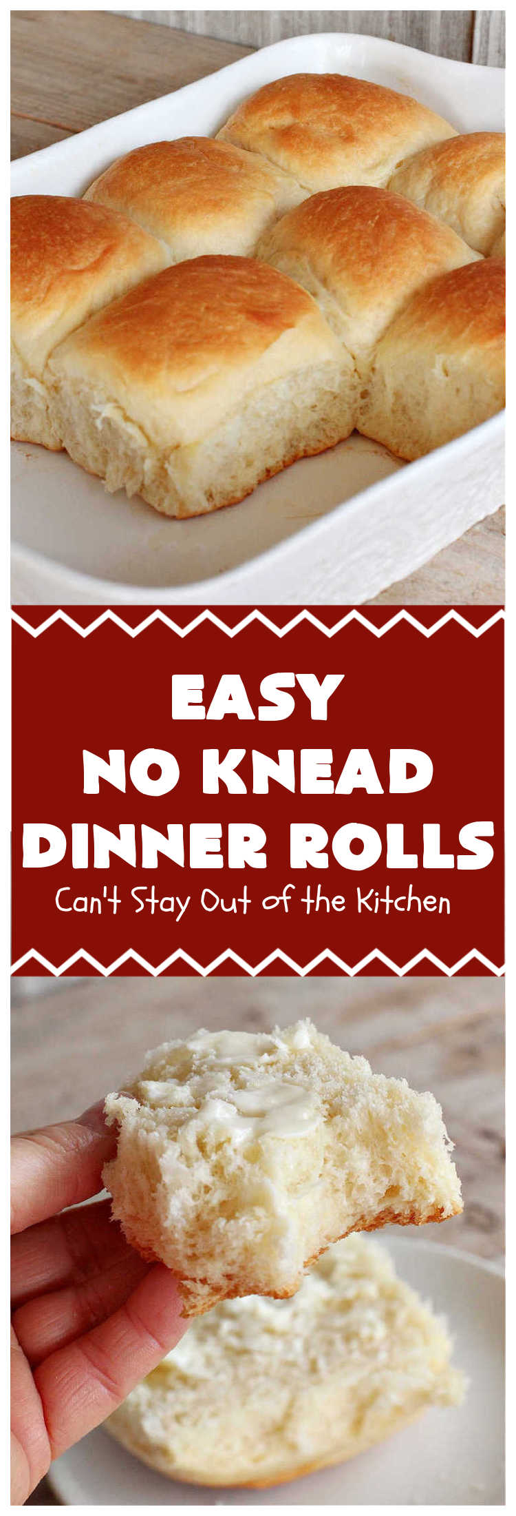 Easy No Knead Dinner Rolls | Can't Stay Out of the Kitchen