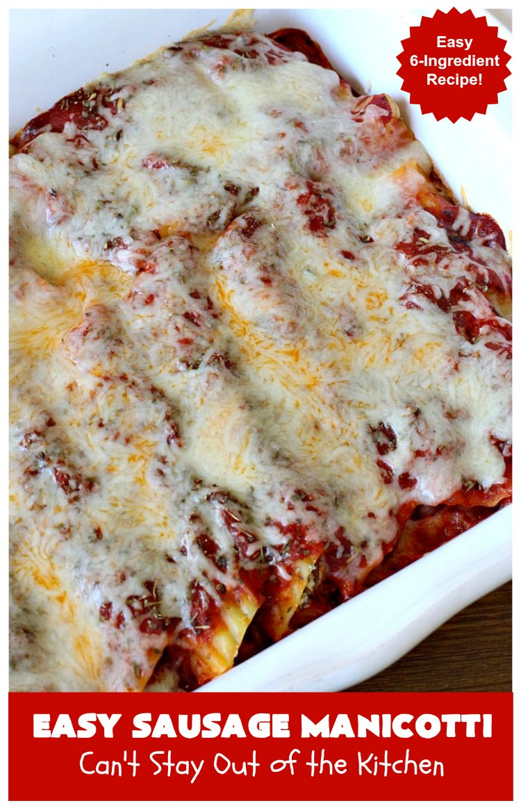 Easy Sausage Manicotti Can't Stay Out of the Kitchen