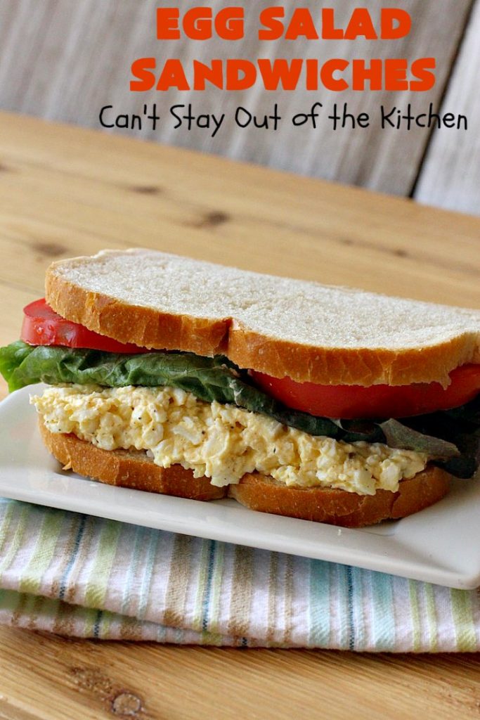 Egg Salad Sandwiches | Can't Stay Out of the Kitchen | this is our favorite #EggSalad #recipe. Anytime we have a lot of #eggs on hand, these #sandwiches are on the menu! We love this easy & delicious recipe. #EggSaladSandwiches #FavoriteEggSaladSandwiches #BestEggSaladSandwiches
