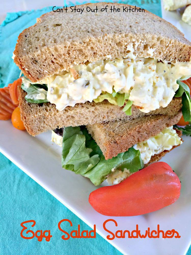 Egg Salad Sandwiches - Can't Stay Out of the Kitchen
