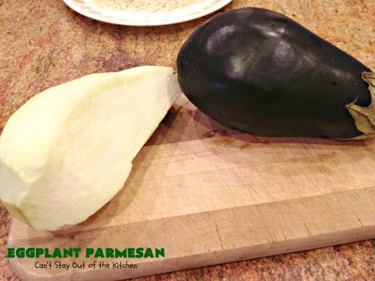 Eggplant Parmesan | Can't Stay Out of the Kitchen | this is my favorite #recipe for #EggplantParmesan. It's absolutely scrumptious & terrific for a side dish or as a main dish for #MeatlessMondays. It's gooey & cheesy from #Parmesan & #MozzarellaCheese. #Italian #ItalianMainDish #eggplant #BestEggplantParmesan