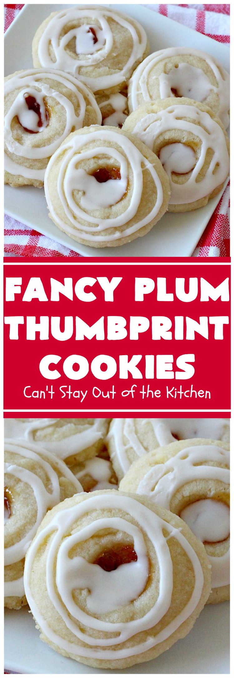 Fancy Plum Thumbprint Cookies | Can't Stay Out of the Kitchen | marvelous #cookie for any kind of #holiday, backyard BBQ, potluck or family reunion. #dessert