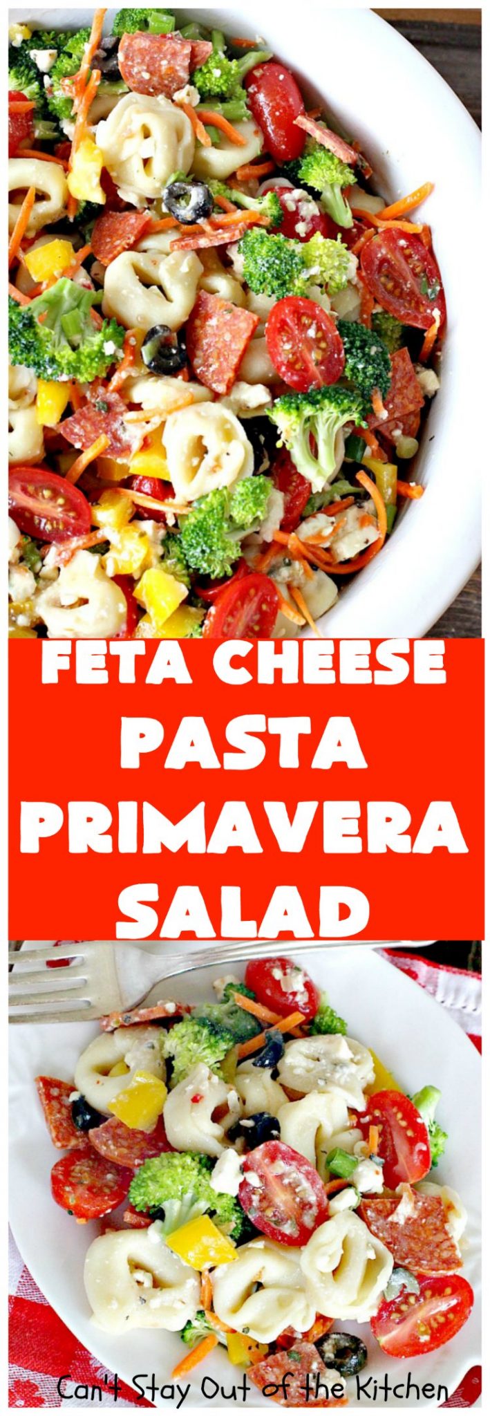 Feta Cheese Pasta Primavera Salad Can't Stay Out of the Kitchen