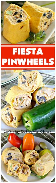 Fiesta Pinwheels | Can't Stay Out of the Kitchen | these fantastic #TexMex #Pinwheels are the perfect #appetizer for game days, #tailgating parties or potlucks. They're easy to make too. #CincoDeMayo #tortillas