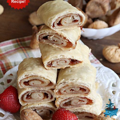 Fig Pie Crust Cinnamon Rolls | Can't Stay Out of the Kitchen | these outrageous #CinnamonRolls contain #FigPreserves & have such outstanding scrumptious flavor! These easy #RollUps use only #5Ingredients & can be quickly whipped up for any #breakfast or #brunch buffet. #holiday #fig #HolidayBreakfast #PieCrustCinnamonRolls #PieCrust #FigPieCrustCinnamonRolls