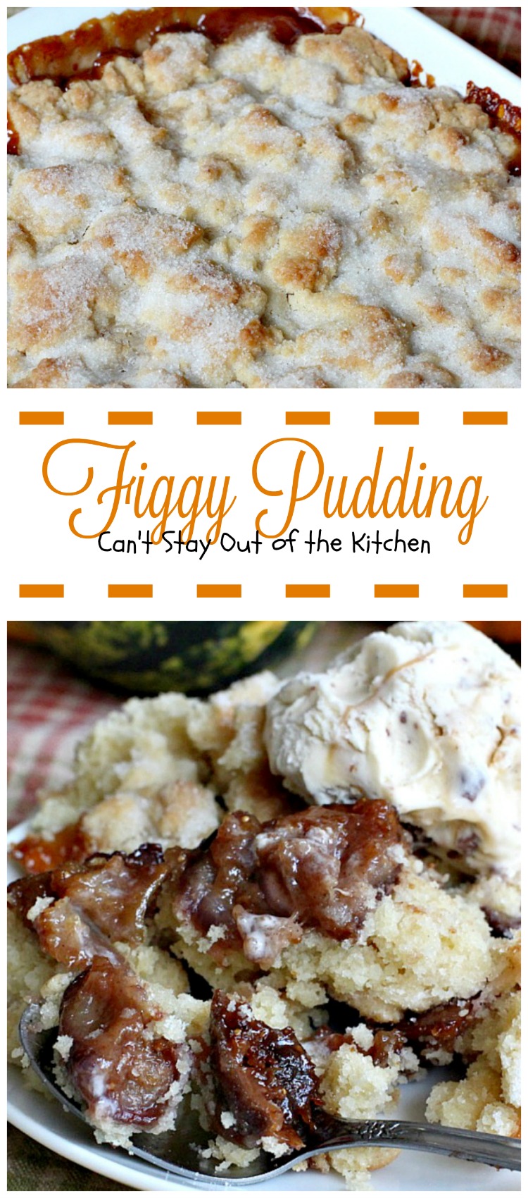 Figgy Pudding | Can't Stay Out of the Kitchen | celebrate the #holidays with this spectacular #dessert. #figs #cobbler