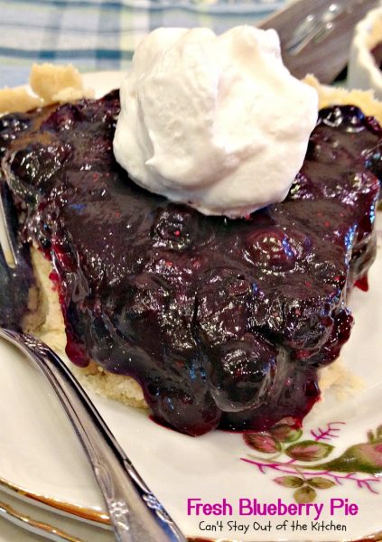 Fresh Blueberry Pie | Can't Stay Out of the Kitchen | this delicious #pie uses fresh #blueberries as well as cooking them in a sauce. It's wonderful. #blueberrypie