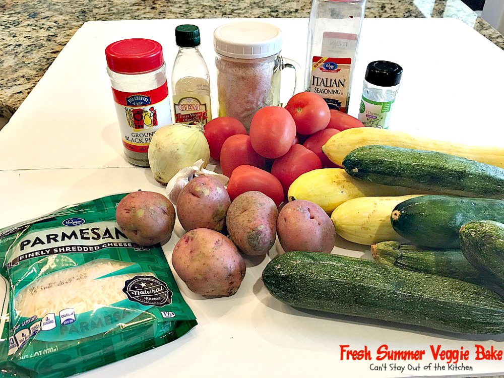 Fresh Summer Veggie Bake – Can't Stay Out of the Kitchen