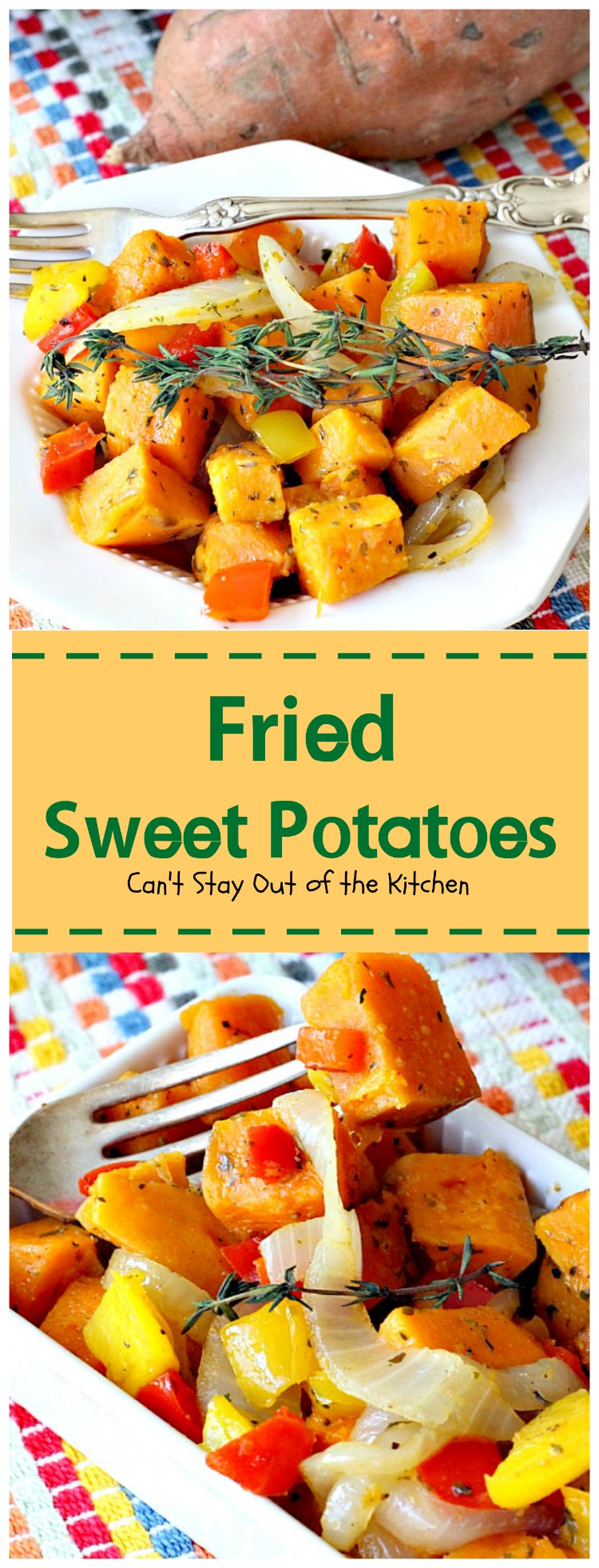 Fried Sweet Potatoes | Can't Stay Out of the Kitchen