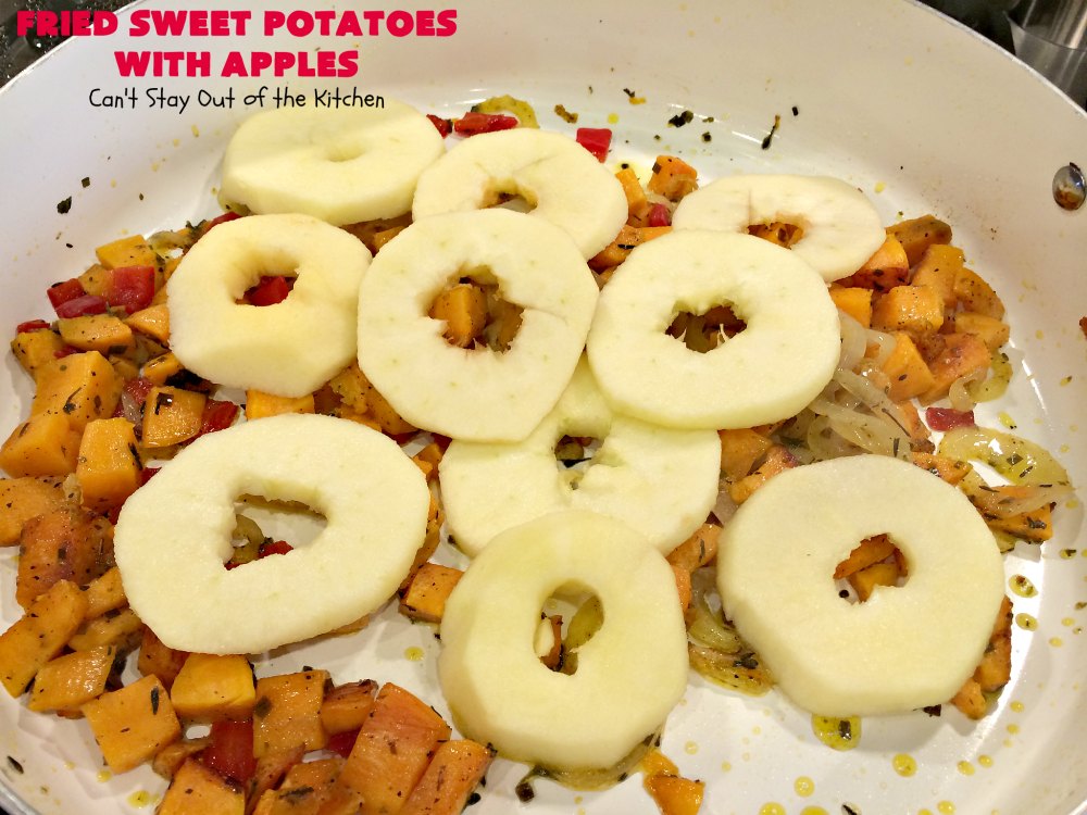 Fried Sweet Potatoes with Apples Can't Stay Out of the Kitchen