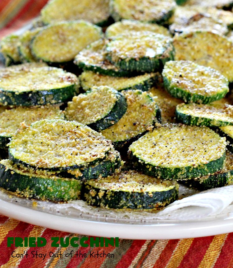 Fried Zucchini | Can't Stay Out of the Kitchen | this is the most delicious way to serve #zucchini. It's quick & easy & absolutely mouthwatering. #GlutenFree #SideDish #FriedZucchini #GlutenFreeSideDish #Southern #cornmeal #SouthernSideDish