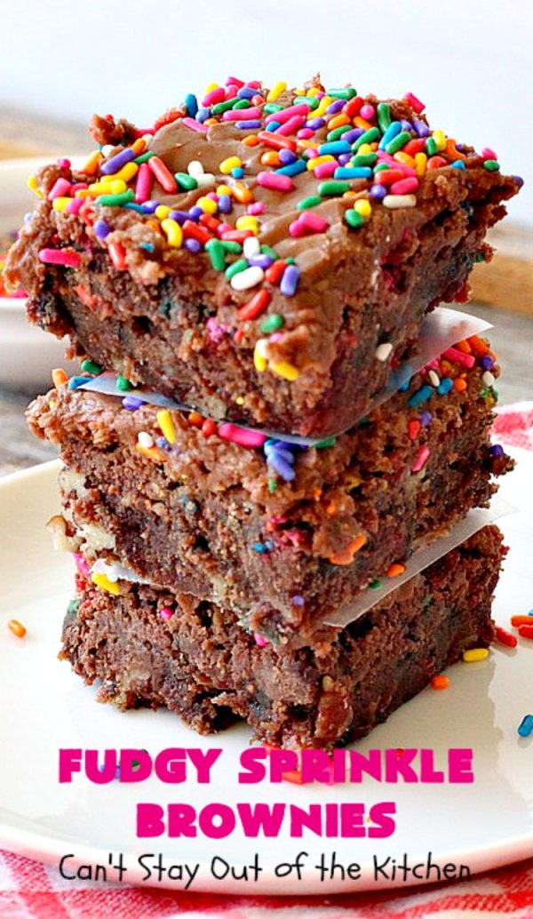 Fudgy Sprinkle Brownies Can't Stay Out of the Kitchen