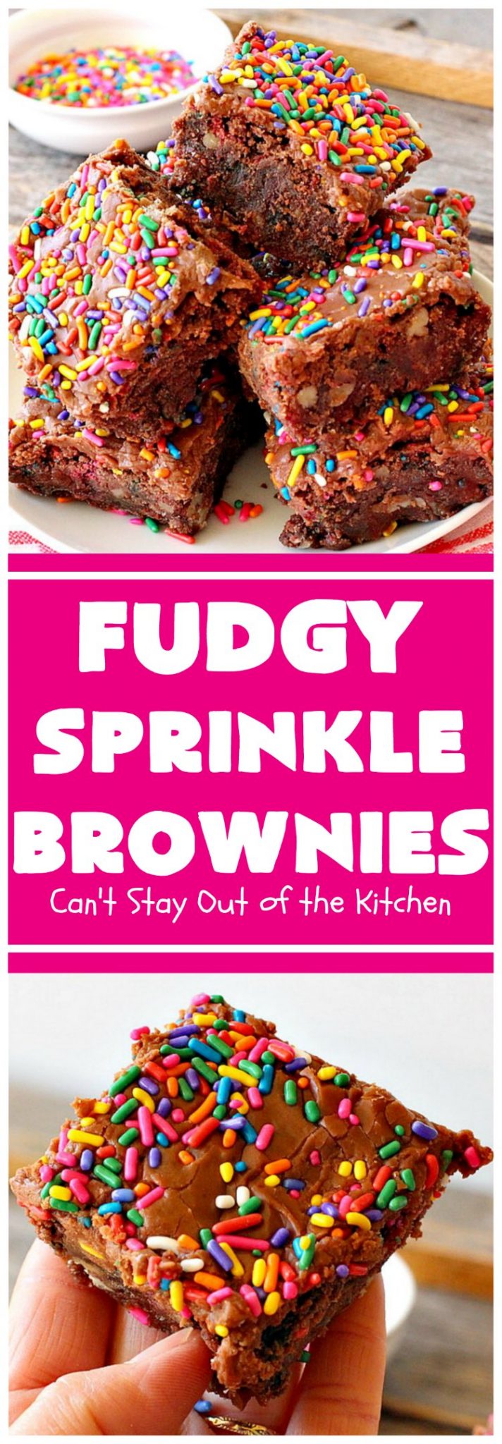Fudgy Sprinkle Brownies Can't Stay Out of the Kitchen