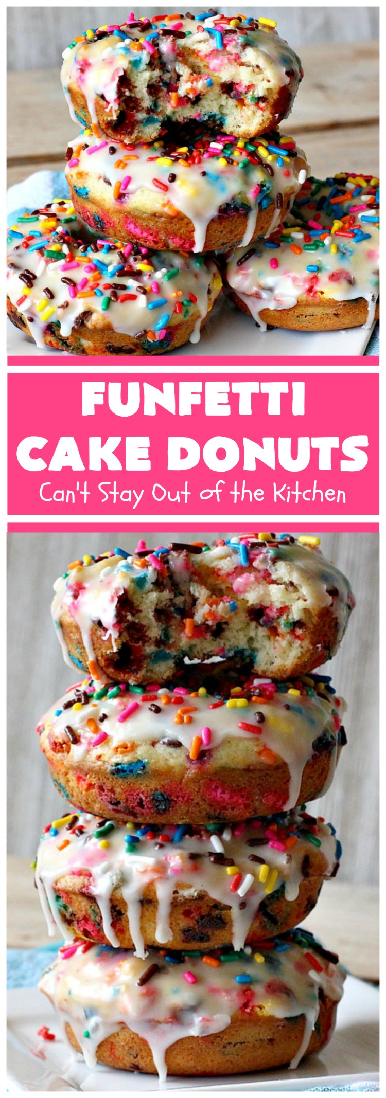 Funfetti Cake Donuts | Can't Stay Out of the Kitchen