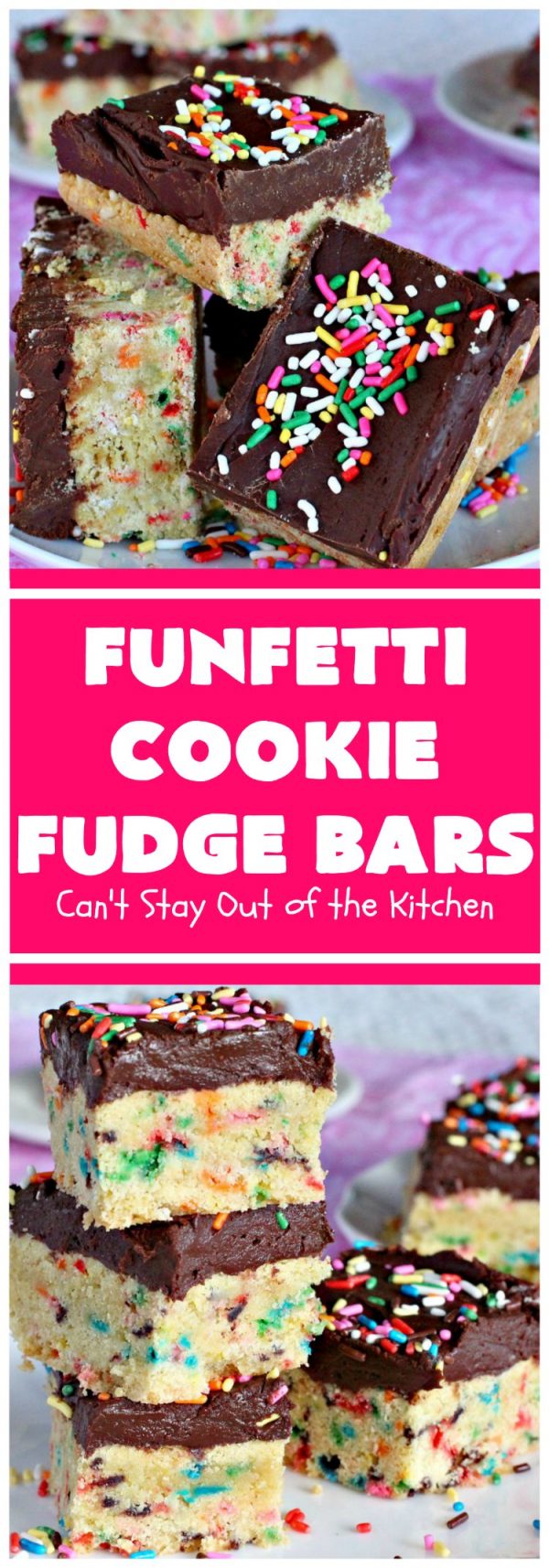 Funfetti Cookie Fudge Bars Can't Stay Out of the Kitchen