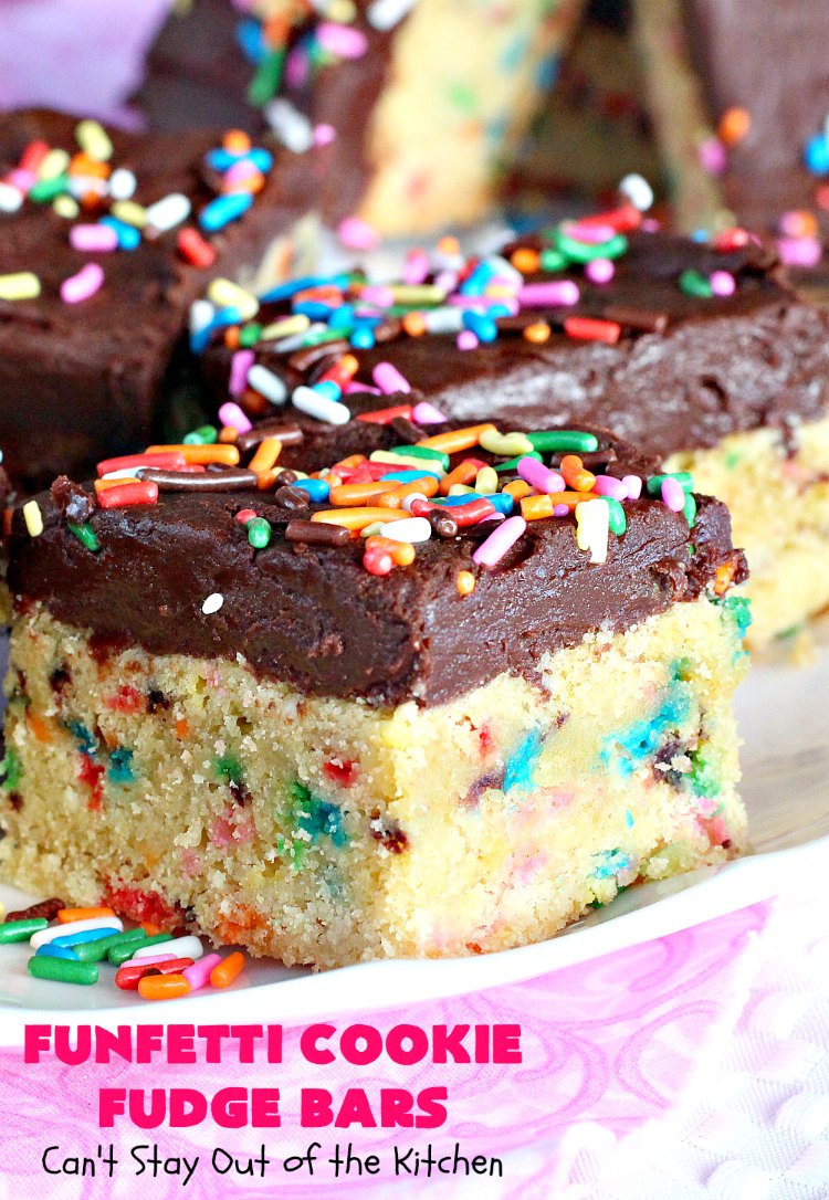 Funfetti Cookie Fudge Bars Can't Stay Out of the Kitchen
