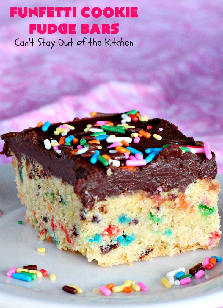 Funfetti Cookie Fudge Bars Can't Stay Out of the Kitchen