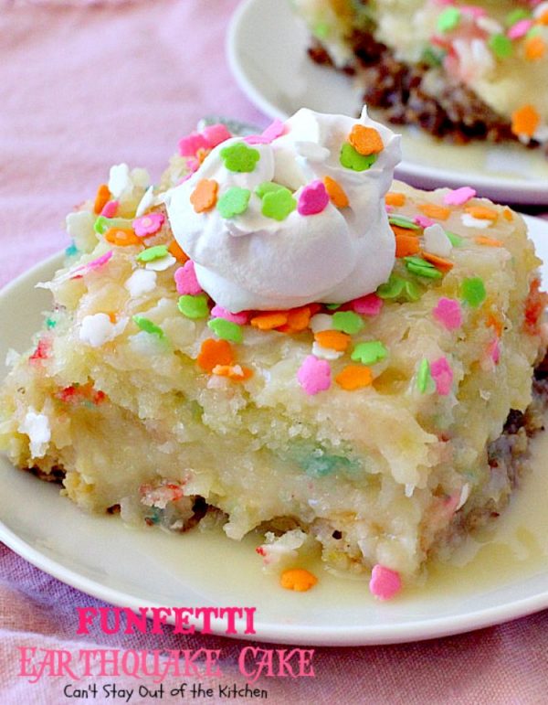 Funfetti Earthquake Cake Can't Stay Out of the Kitchen
