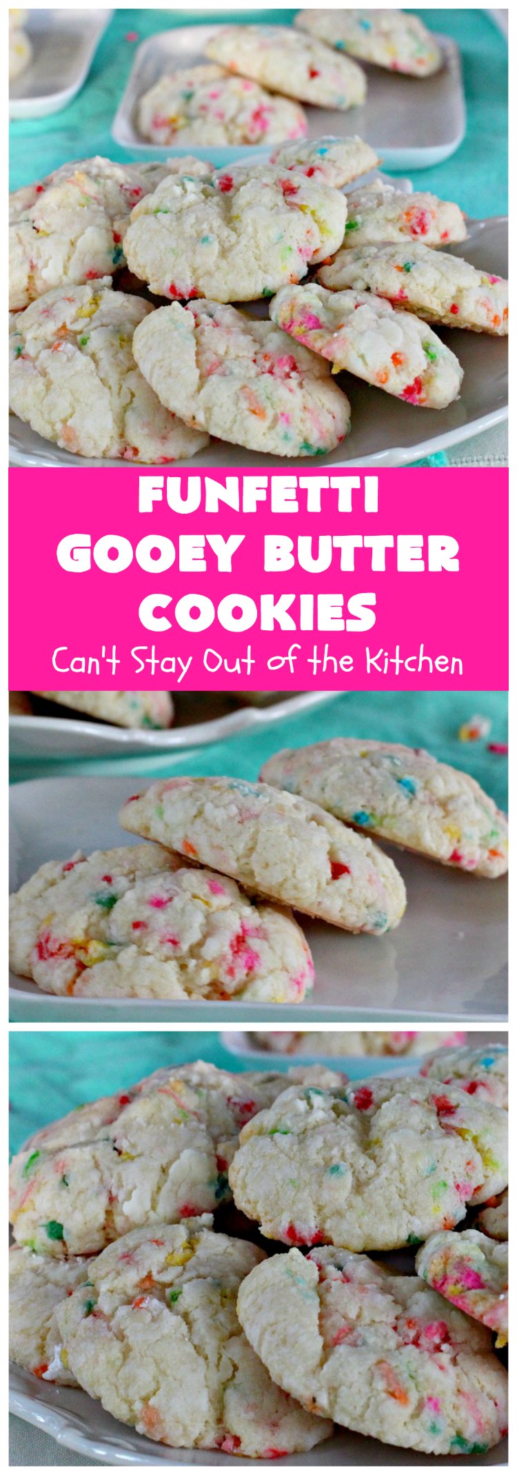 Funfetti Gooey Butter Cookies | Can't Stay Out of the Kitchen