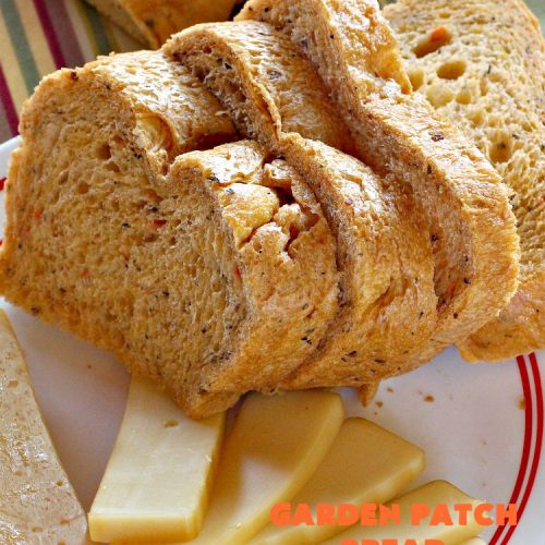 Garden Patch Bread | Can't Stay Out of the Kitchen | this delectable homemade #bread #recipe is made in the #breadmaker so it's incredibly easy. It uses simple garden veggies & it's also #vegan. #HomemadeBread #GardenPatchBread