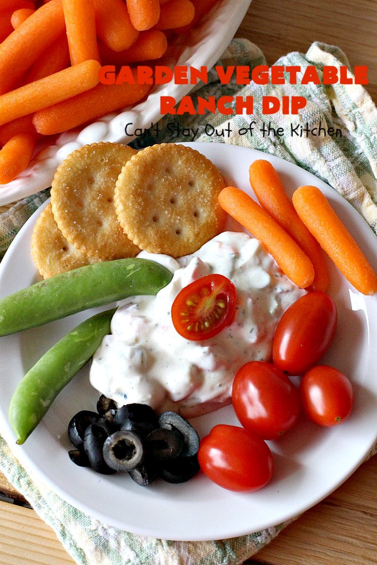Garden Vegetable Ranch Dip Can't Stay Out of the Kitchen