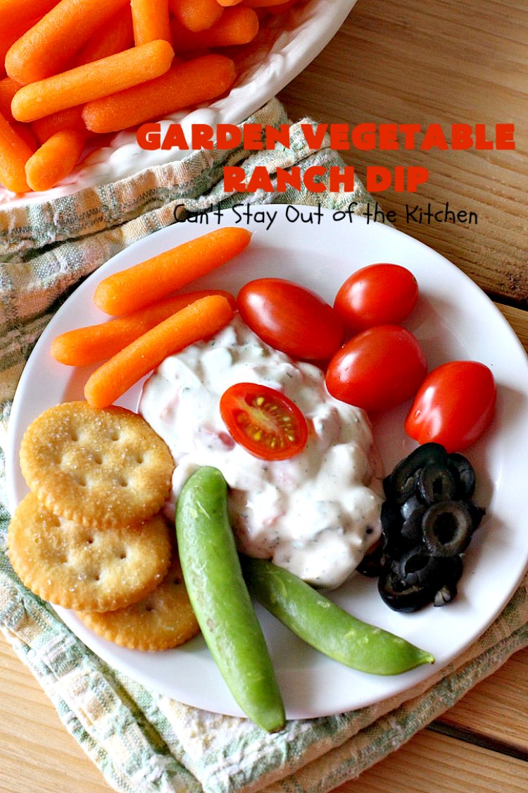 Garden Vegetable Ranch Dip Can't Stay Out of the Kitchen