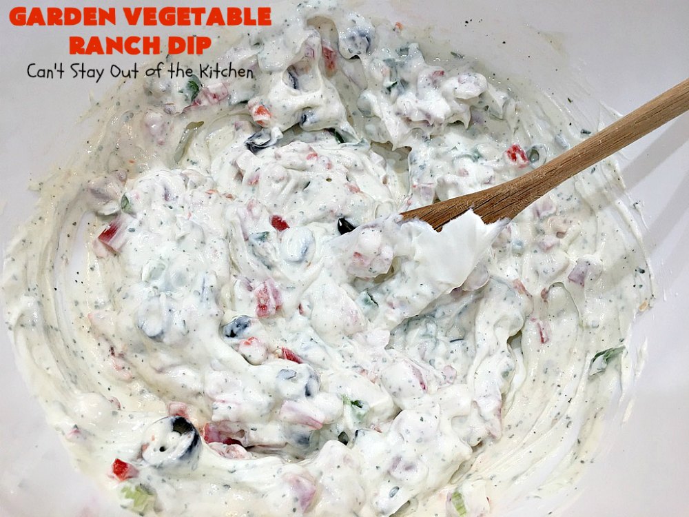 Garden Vegetable Ranch Dip Can't Stay Out of the Kitchen