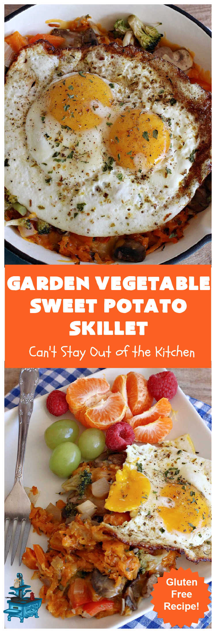 Garden Vegetable Sweet Potato Skillet | Can't Stay Out of the Kitchen