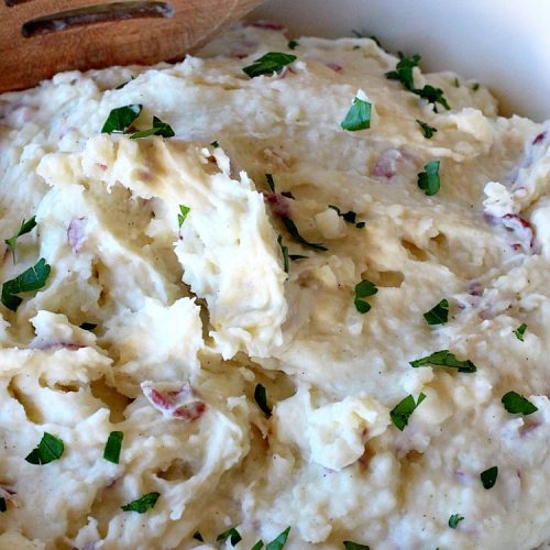 Garlic Mashed Potatoes | Can't Stay Out of the Kitchen | this is the best #recipe for #GarlicMashedPotatoes ever! Easy, yet so scrumptious you'll be drooling over every bite. Terrific for company or #holiday dinners like #Easter, #MothersDay or #FathersDay. #garlic #GlutenFree #SideDish #MashedPotatoes #HolidaySideDish