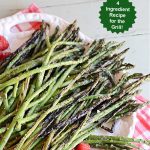 Garlic Parmesan Asparagus | Can't Stay Out of the Kitchen | this is a fantastic 4-ingredient #recipe for the #grill. New #asparagus is grilled and basted with an easy butter sauce including #garlic & #ParmesanCheese. This is a #healthy, #LowCalorie, #GlutenFree way to enjoy #asparagus. It's also a great #SideDish for family, company or #holiday dinners. #GarlicParmesanAsparagus