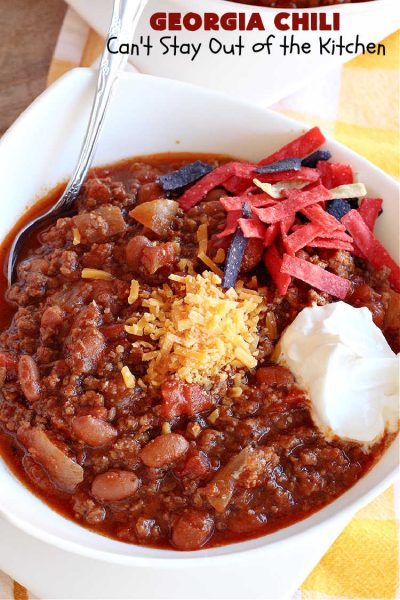 Georgia Chili – Can't Stay Out of the Kitchen