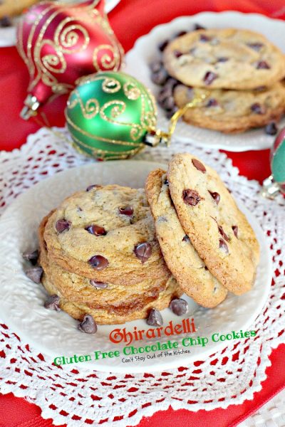 Ghirardelli Gluten Free Chocolate Chip Cookies | Can't Stay Out of the Kitchen | you'll never believe this fantastic #chocolatechip #cookie is #glutenfree! Great for #holiday #baking. #dessert