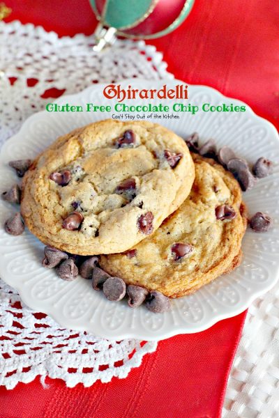 Ghirardelli Gluten Free Chocolate Chip Cookies | Can't Stay Out of the Kitchen | you'll never believe this fantastic #chocolatechip #cookie is #glutenfree! Great for #holiday #baking. #dessert