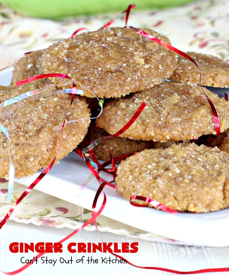 Ginger Crinkles | Can't Stay Out of the Kitchen | these classic #cookies are favorites for #holiday baking and #Christmas cookie exchanges. #dessert