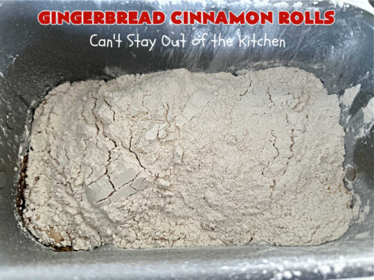 Gingerbread Cinnamon Rolls | Can't Stay Out of the Kitchen | These amazing #CinnamonRolls are the perfect #breakfast or #brunch idea for #holidays like #Thanksgiving, #Christmas or #NewYears. The down-home flavors of #gingerbread permeate this delightful #recipe. Every bite will have you swooning. #raisins #ginger #HolidayBreakfast #GingerbreadCinnamonRolls